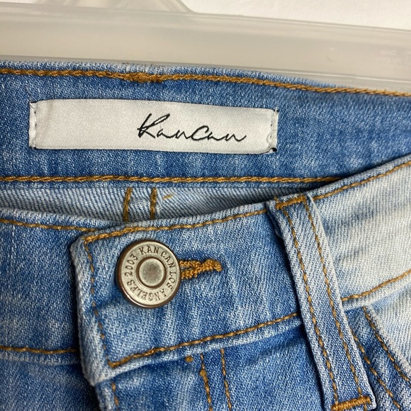 kancan Womens Jeans Sz 26 Light Wash Distressed - Picture 2 of 6